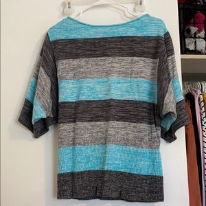 Blie and Gray Striped Sweater